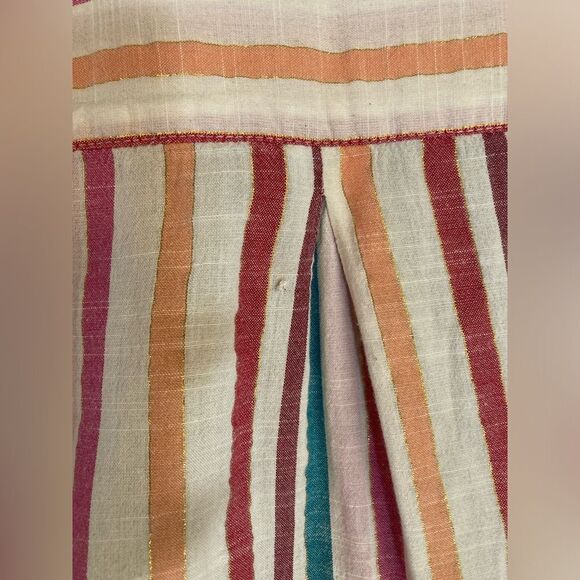 Unique Spectrum striped button up blouse - Picture 6 of 6